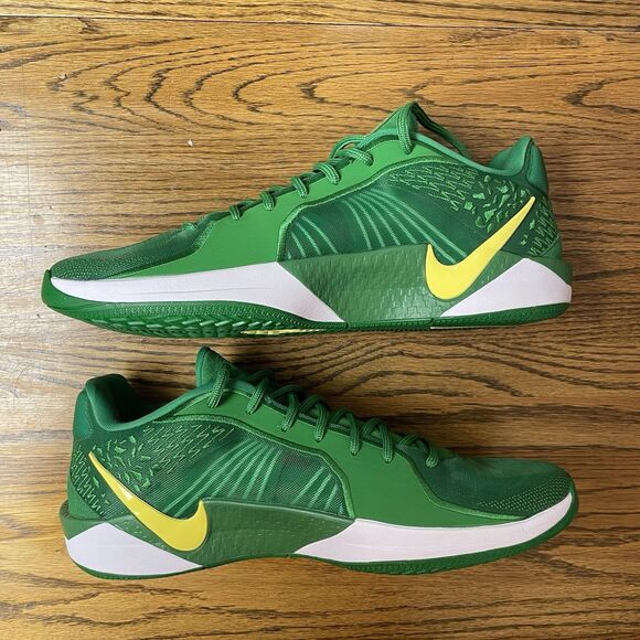 Nike Sabrina 2 Oregon Size Men\'s Size13.5 Green White Yellow Basketball Shoes main image 5